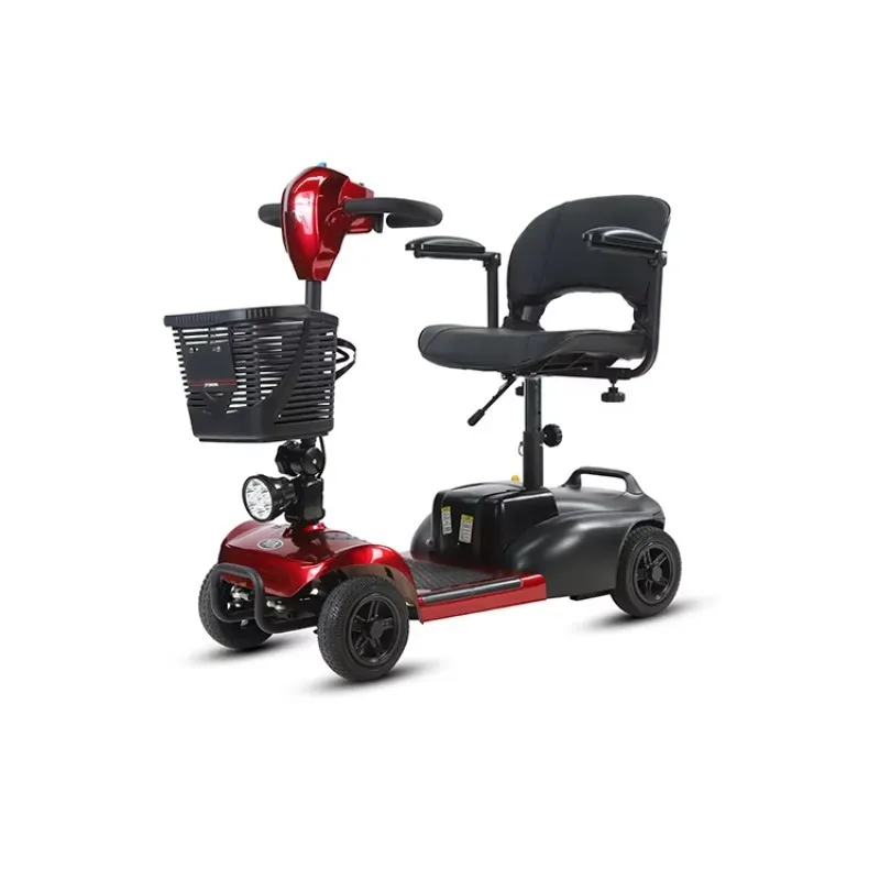 Scooter pliant électrique à quatre roues, scooter mobile pour personnes âgées, source de tram à double entraînement 36v