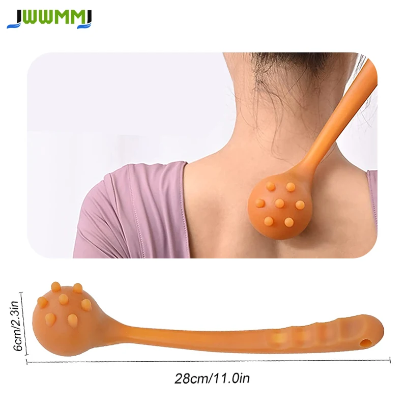 1pcs Massage Hammer Silicone Bald Multi Functional Body Stick Beating Meridian Beating Device Massage Hammer