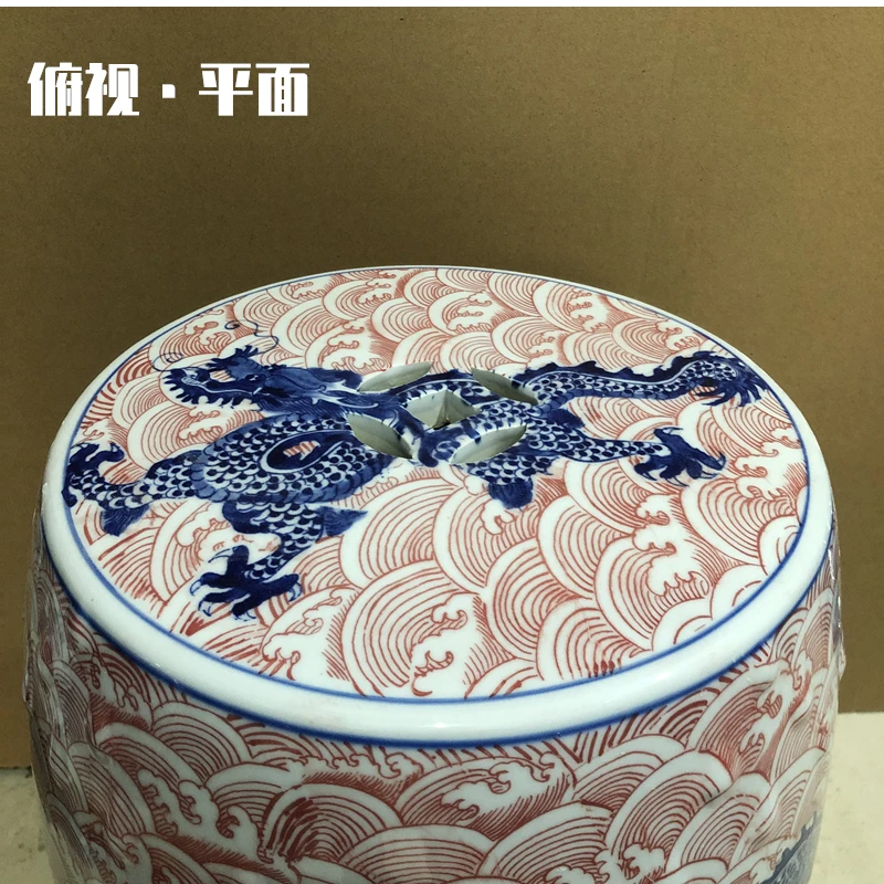 Classical Jindezhen dressing table ceramic garden stool Chinese ceramic drum stool bathroom chinese gardening stool