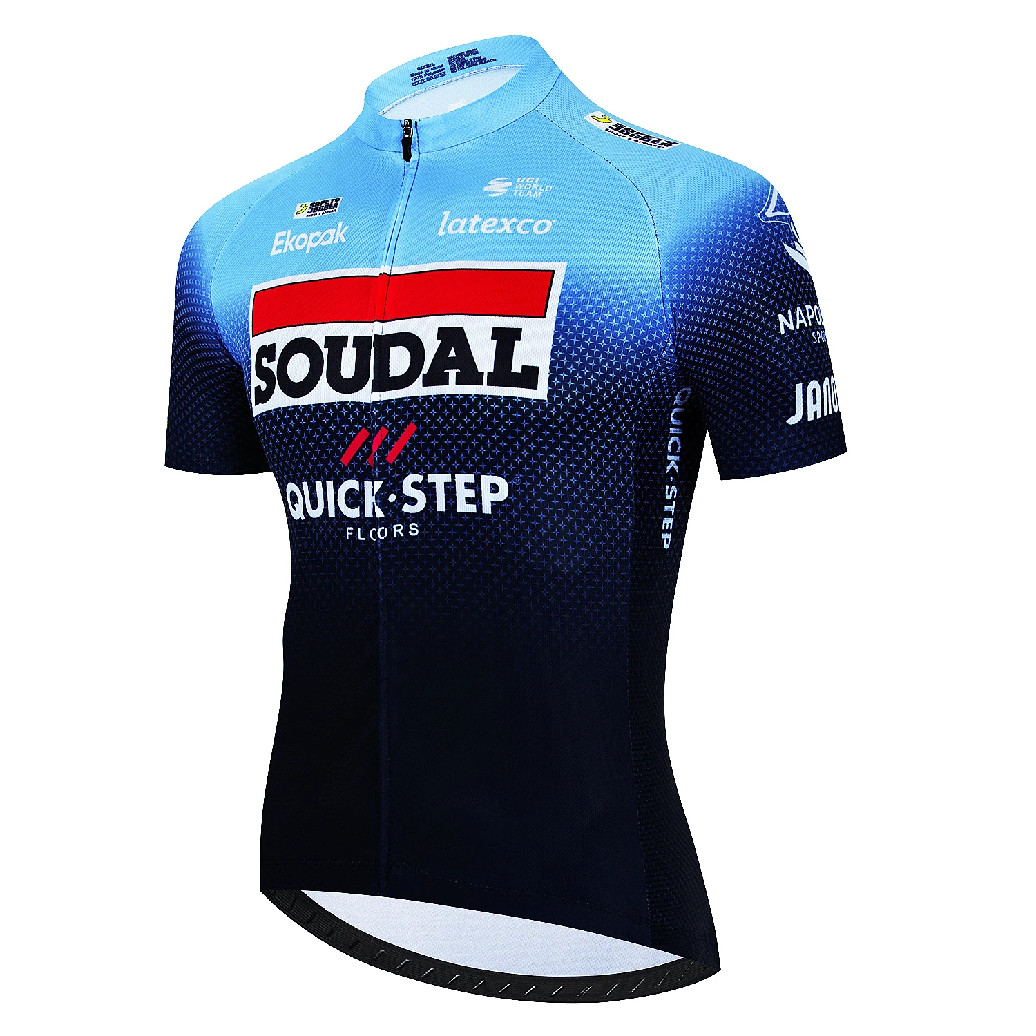 2024 New Men QUICK STEP Short Sleeve Bicycle Jersey Summer Cycling MTB Bike Outdoor Cycling Jersey Bike Clothing Quick drying