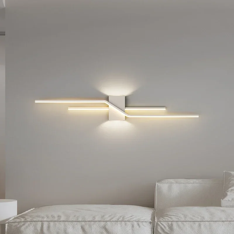 Imagem -05 - Long Strip Design Led Lâmpada de Parede para Corredor Mesa de Cabeceira Armários Iluminação Interior Wall Decor Arandelas