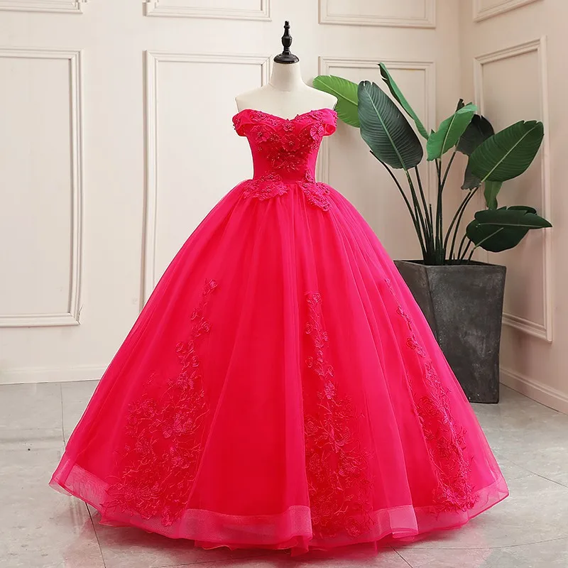 

2024 New Simple Quinceanera Dresses Off The Shoulder Party Dress Lace Appliques Real Photo Prom Dress Boho Vestidos Casamento