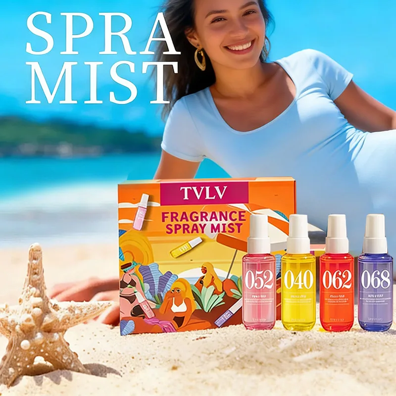 

TVLV Digital Perfume Set Alcohol-Free Long Lasting Light Fragrance Hair & Body Mist Beach Scent for Women