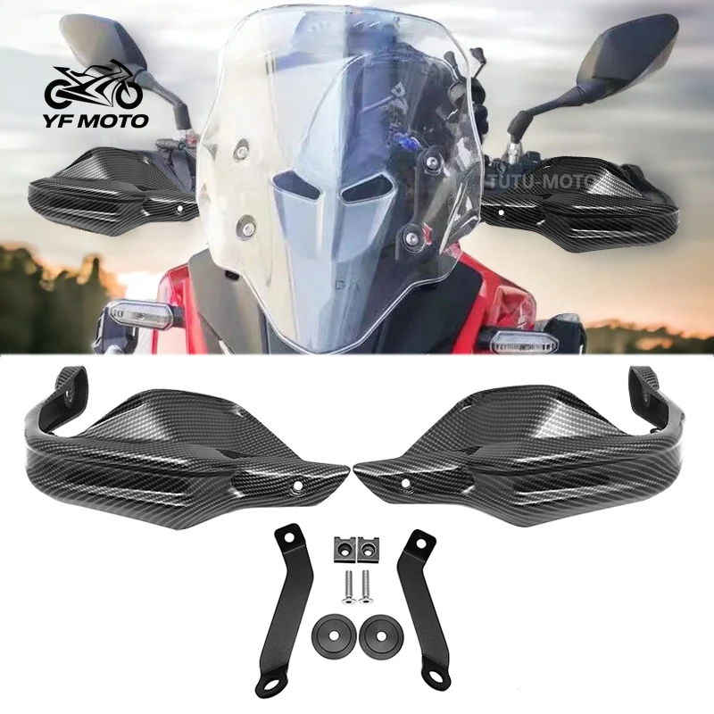 

Carbon Look Handguard Hand Protection Wind Shield Hand Guard for Honda CB500X CB500F 2013-2025 CB400X CB400F 2021-2025 CB650F