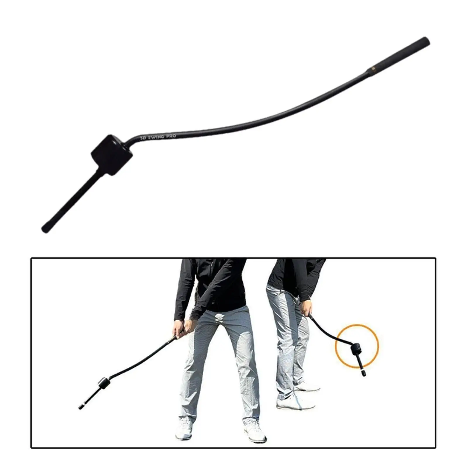 

Golf Swing Trainer Exercise Non Slip Warm up Stick for Strength Rhythm Tempo