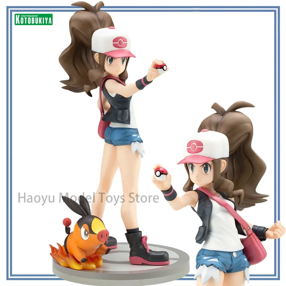 【HY】100% Original in Stock Kotobukiya ARTFX J Pokémon Series Hilda with Tepig Anime Figure Model Decoration Character Collection
