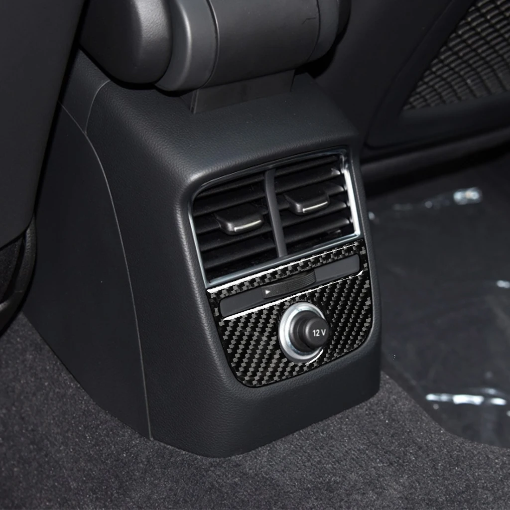 Picture 4: Auto Interior Carbon Fiber Car Rear Cigarette Lighter Panel Sticker Decorative Trim For Audi A3 8V 2014 2015 20162017 2018 2019