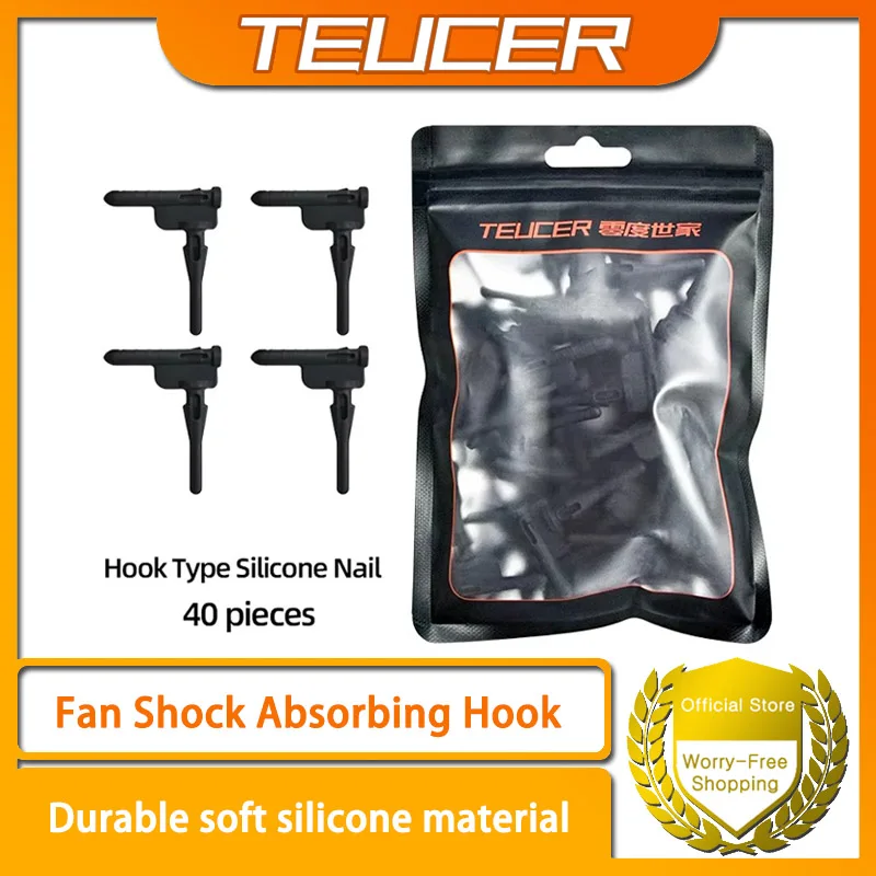 TEUCER Case Fan Mount Screws Silicone Reducing Noise Vibration Mounting Pin Rivet for PC Chassis Cooling Fans 8pcs/20pcs/40pcs
