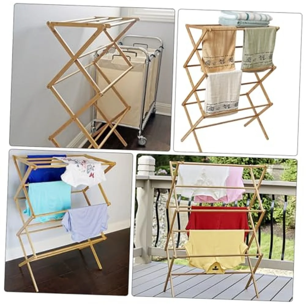 Clothes Drying Rack Folding X Shaped Indoor Air Drying
