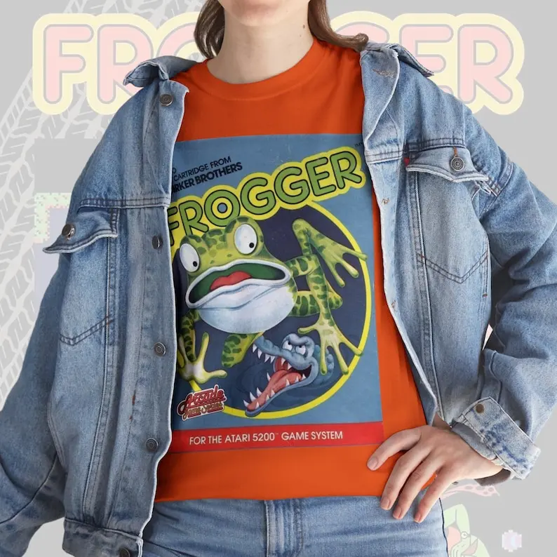 Frogger T-shirt Classic Unisex Retro Arcade Gamer Tee