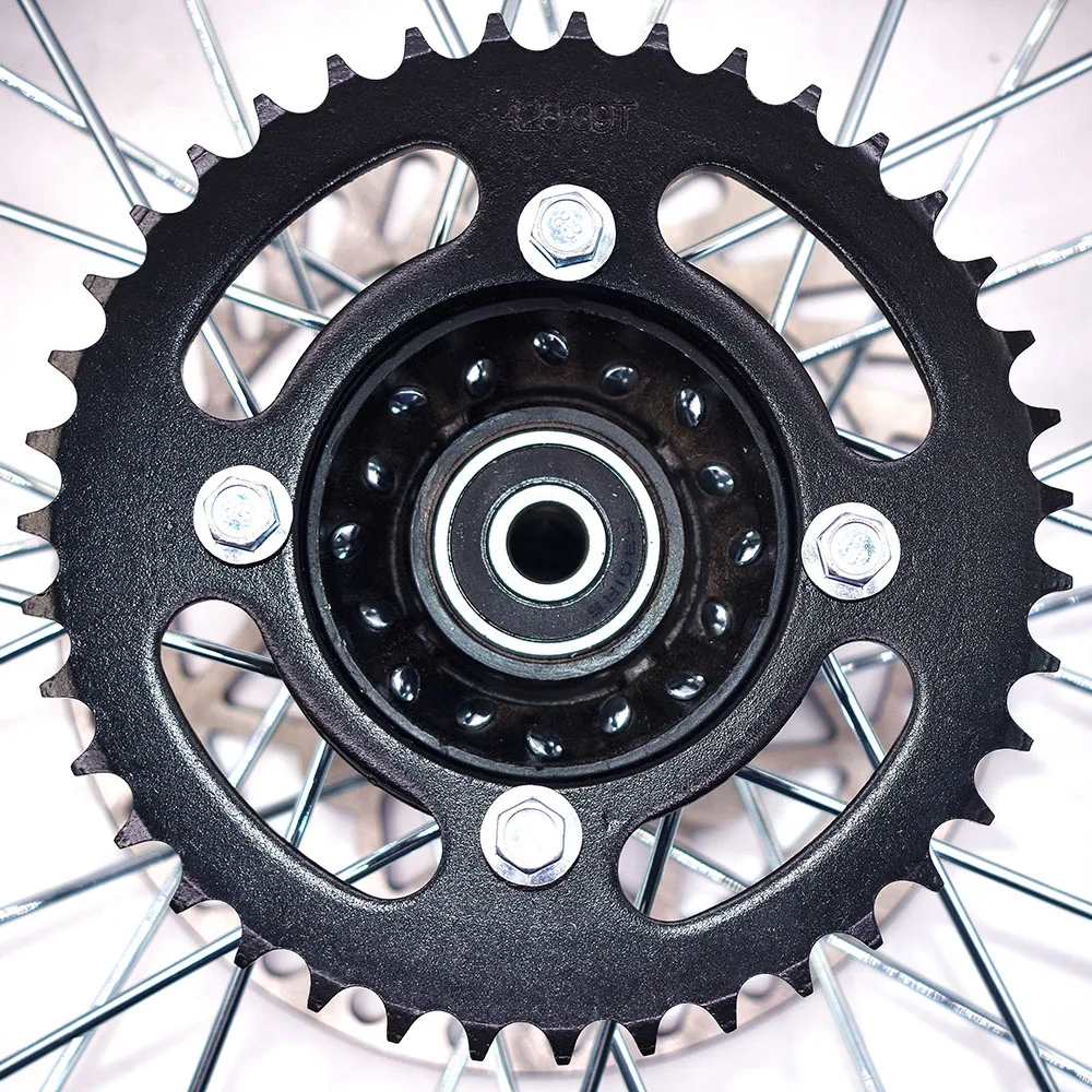 1.85-14 Inch Motorcycle Rear Rims Aluminum Alloy Circle With Brake Disc Plate #428 Sprocket  14\