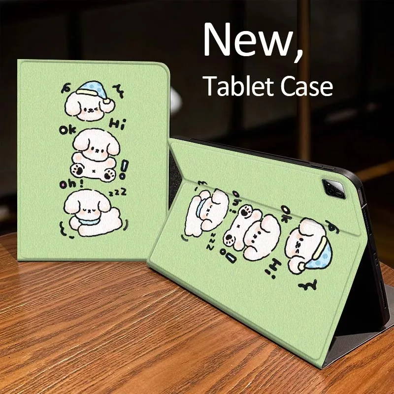 

Cartoon Puppy Happy Day For Xiaomi Mi Redmi Pad 2 4 5 7S 6S 6 7 8 Plus SE Pro K 2025 inch 8.7 11 Tablet Case