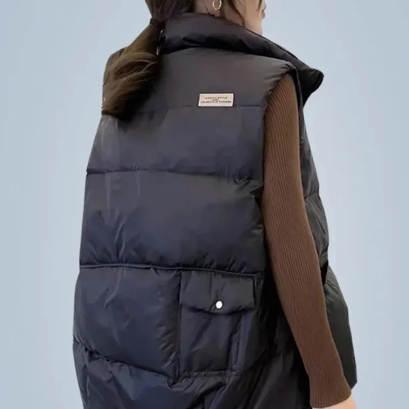 Loose Padded Cotton Waistcoat Woman Warm Cheap Youthful Coats on Sale E Vest for Womenlegant Demi-season Winter Clothing Autumn