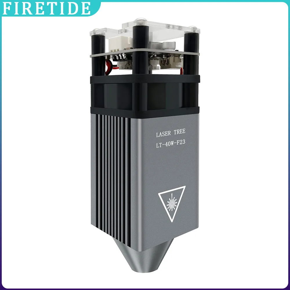 

Лазерный модуль 40 Вт, 450 нм, лазерная головка с фиксированным фокусом, TTL, модуль синего света для резки гравировального станка с ЧПУ, деревянные инструменты