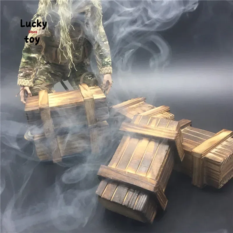 

1/6 Solider Weapons Boxes Wooden Crates Model For DID 12in Figures toys