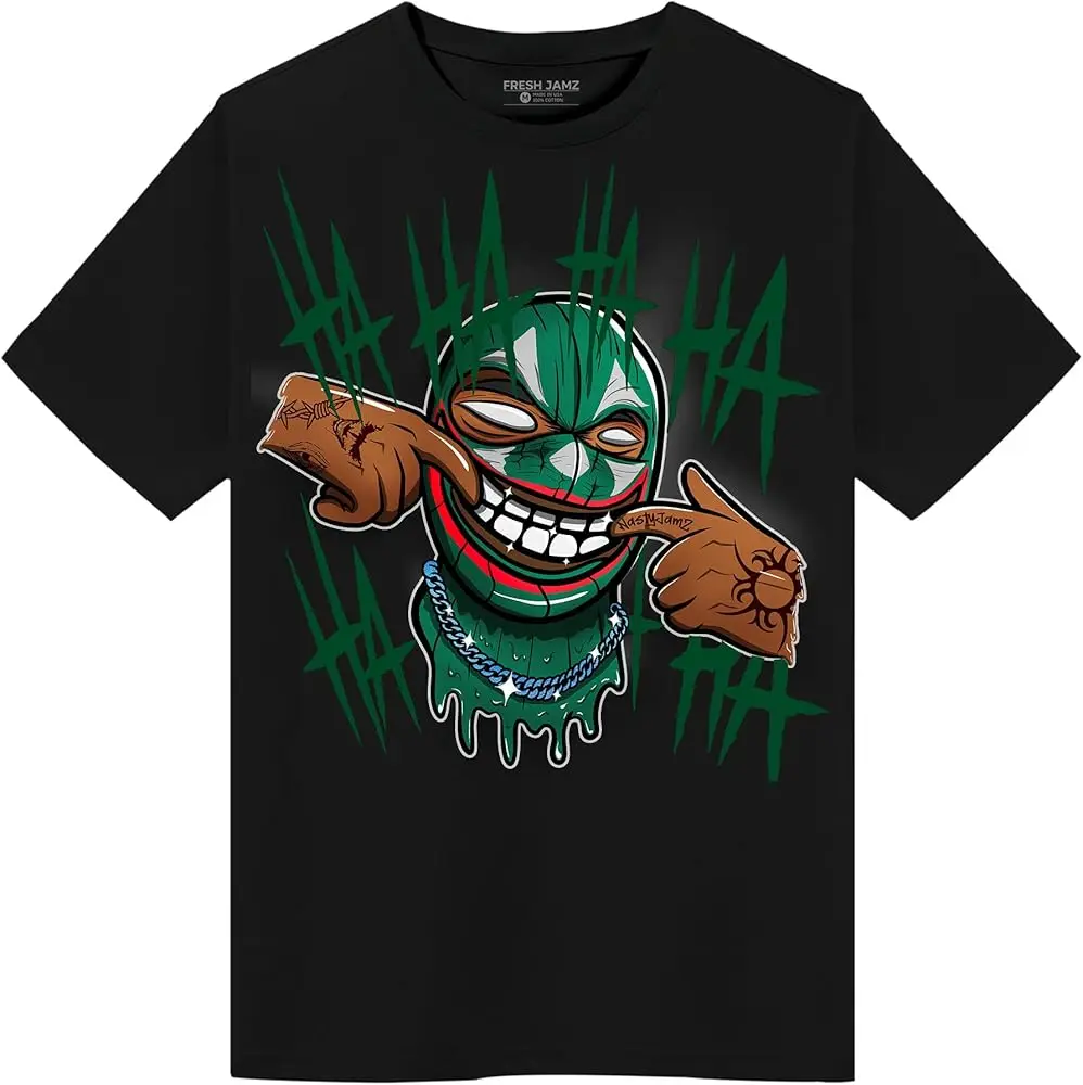 We are All Clowns Unisex T-Shirt Match 3s Pine Green Black Medium