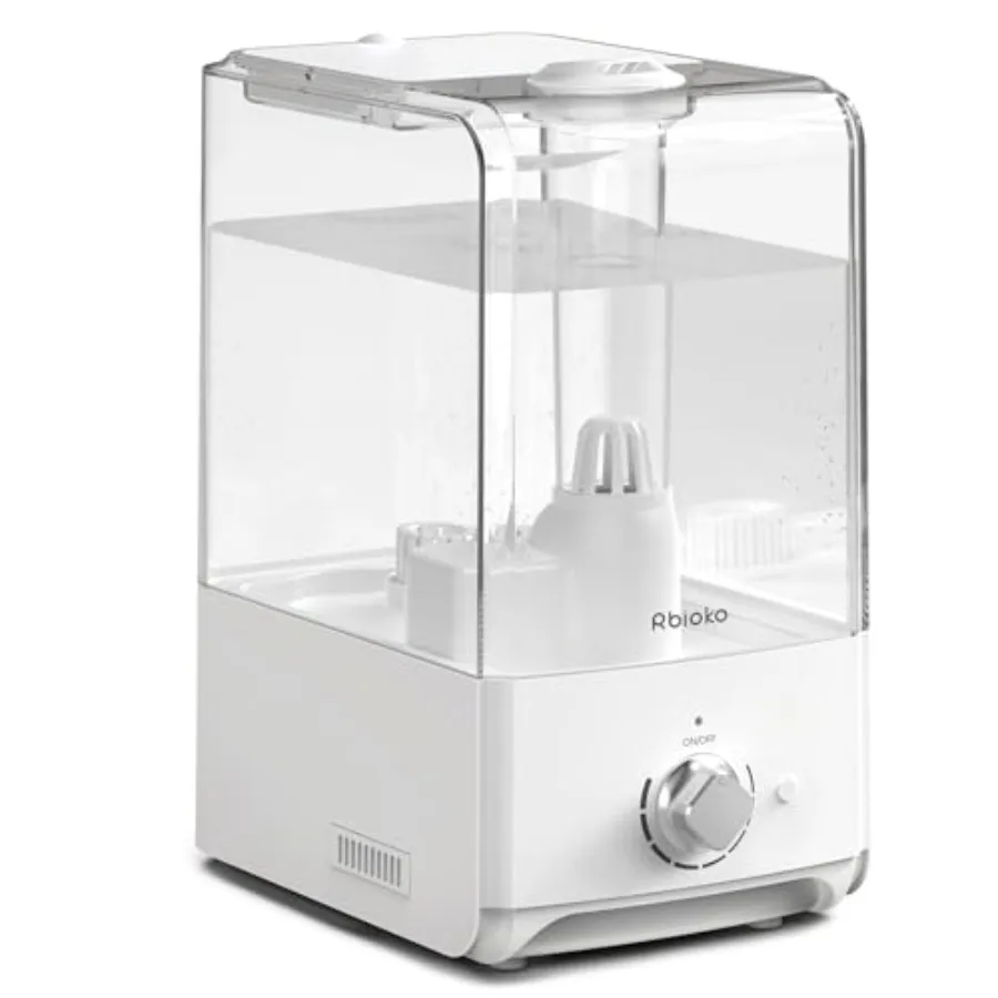 

Humidifiers for Bedroom Large Room Top Fill 6.5L Cool Mist Humidifier 45H Runtime 28dB Quiet Ultrasonic Air Humidifier for Home