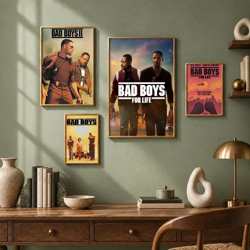 Bold Movie B-Bad BoysS Poster HD Self-Adhesive No Residue After Removal Ideal for All Kinds of Wall Decor