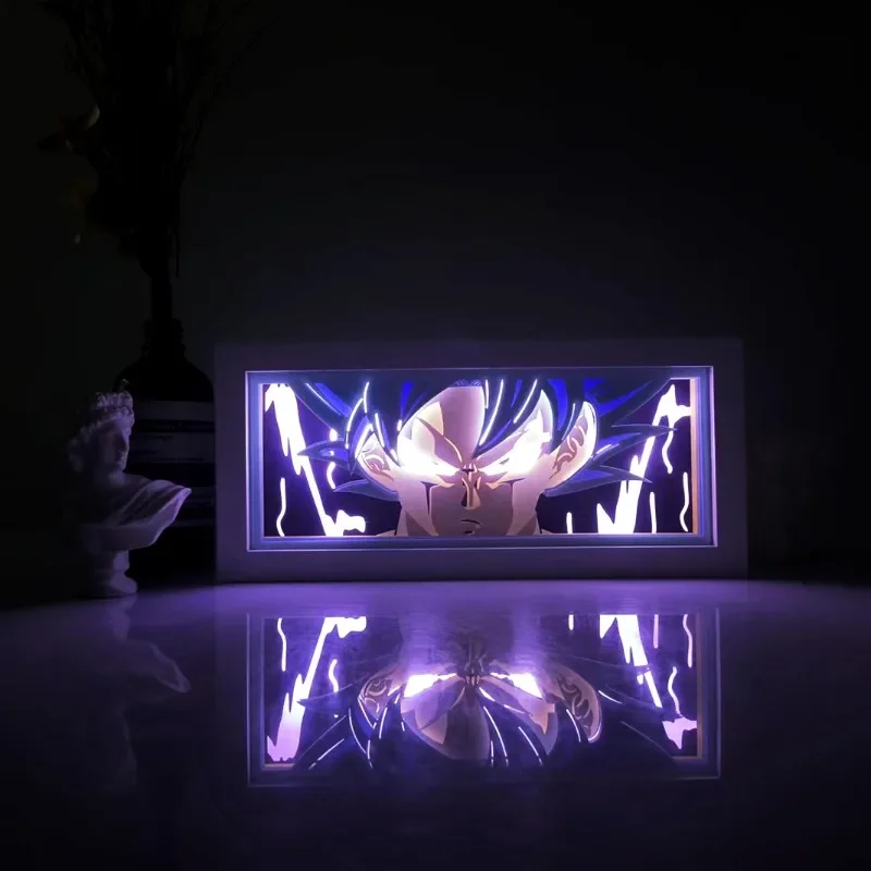 Dragon Ball LED Light Box Cartoon Super Saiyan Anime Action Figure Toys Bedroom Decoration Manga 3D Table Lamp Kid Birthday Gift