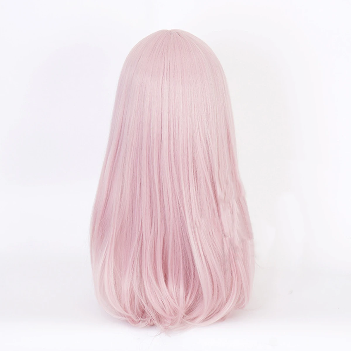 RANYU Anime Pink Long Straight Wig Synthetic With Bangs Women Natural Hair for Coaplay Lolita Daily Party