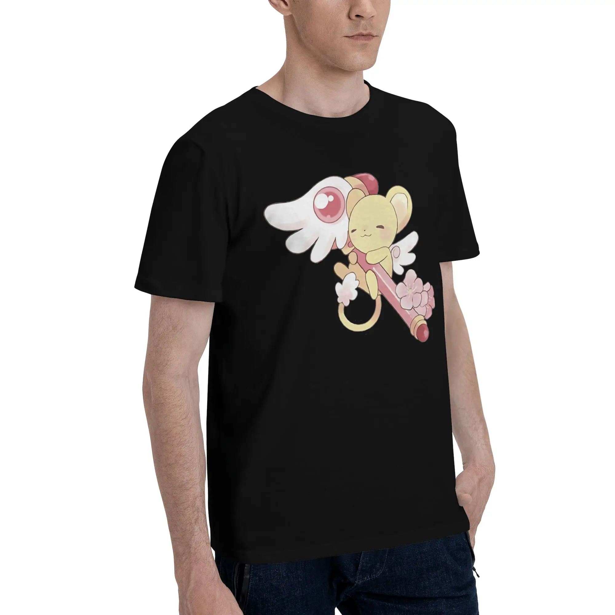Kero and DreamStaff  Graphic 100% Cotton T-Shirt Bandai Cardcaptor Sakura Tops Tees For Men