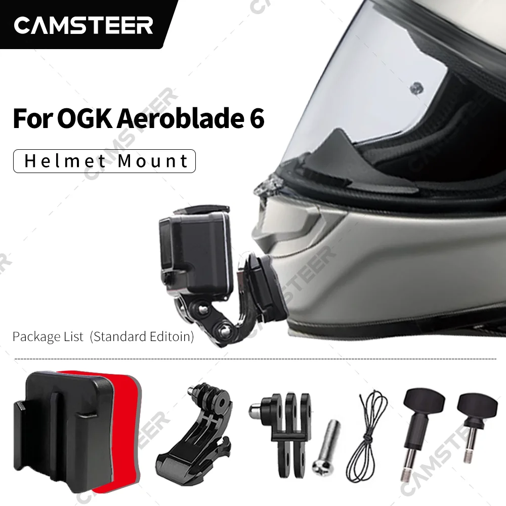 

Kabuto OGK aeroblade 6 Customized Helmet Chin Mount for GoPro12 11 10 9 DJI Action3/4 Insta360 Ace pro X4 X3 Camera Accessory