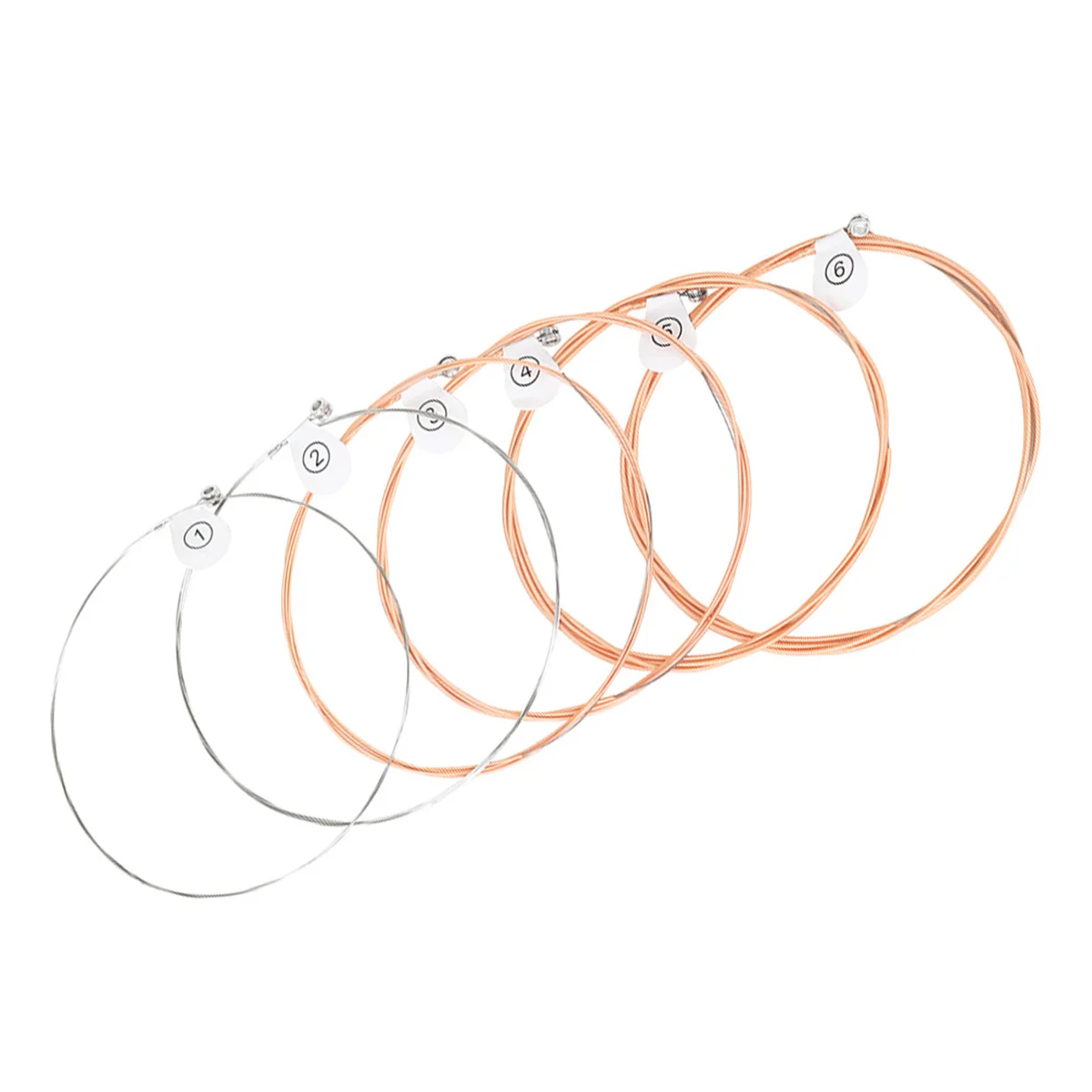 ชุดเปลี่ยนสายกีตาร์โลหะ 6 ชิ้น สายกีตาร์อะคูสติกประสิทธิภาพสูง ทนทานขึ้น เหมาะสำหรับการเล่นแบบฟิงเกอร์พิคกิ้งและ