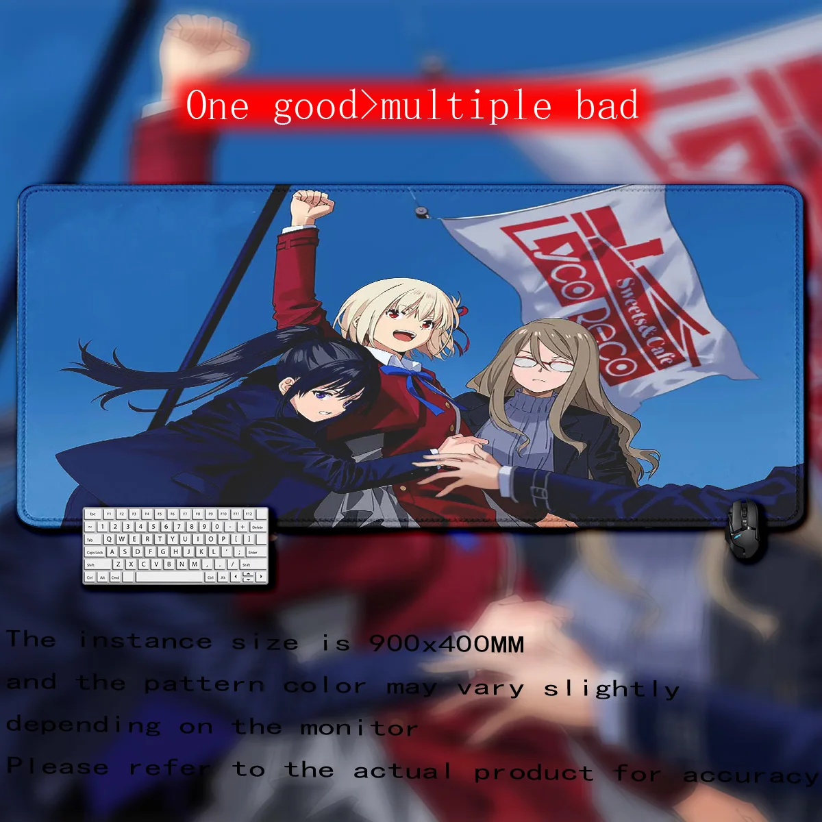 لوحة ماوس أنمي كبيرة مستطيلة الشكل ، حامي مكتبي ، حصيرة لوحة مفاتيح ، لوحة ماوس ، ملحقات لوحة مفاتيح ممتدة ، ليكوروس #2