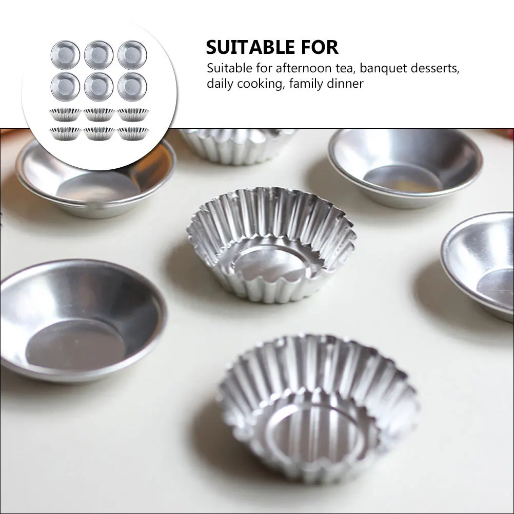 

12Pcs Egg Tart Mold Mini Tart Pan Non-Stick Baking Tool for Home Cake Store Afternoon Tea Banquet Desserts DIY Gift