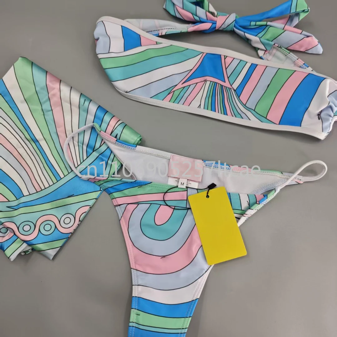 Klassisches Design für Damen, Schal, Badeanzüge, Buchstaben-Signatur-Logo, Strandmode, Luxusmarke, Schal-Bikini-Sets