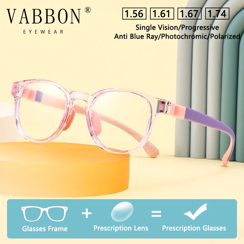 

Высококачественные очки Vabbon с защитой от синего света, детские оптические очки для мальчиков и девочек, очки против усталости, фотохромные очки Trd-09