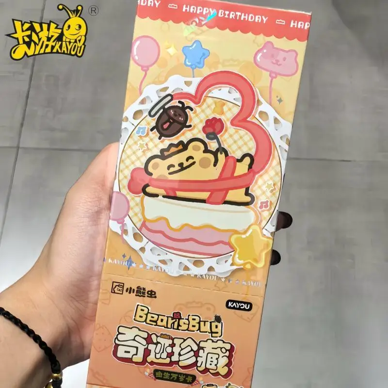 

KAYOU новая оригинальная карта с медведем и ошибками, коллекция чудо-карт с долговечными насекомыми, коллекционная игрушка для девочек, подарки на день рождения и Рождество