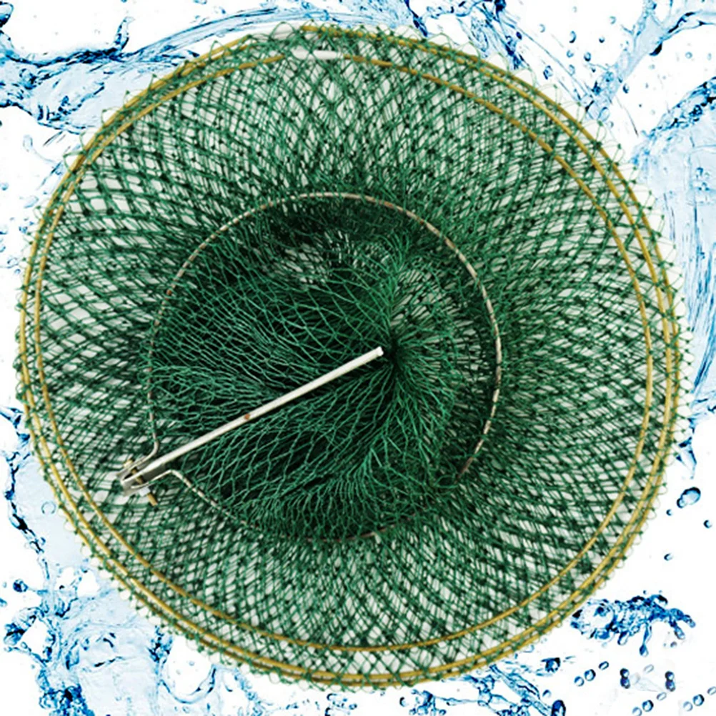 

Foldable 3 Layer Fish Net Strong Impact Resistance Fine Mesh Ideal for Freshwater Landing and Transport Fish Net