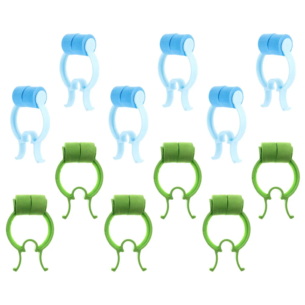 

12pcs Nose Clip for Bleeding Stopper Epistaxis Care Lightweight Non-Slip Comfortable Size Suitable Respiratory Training Nasal