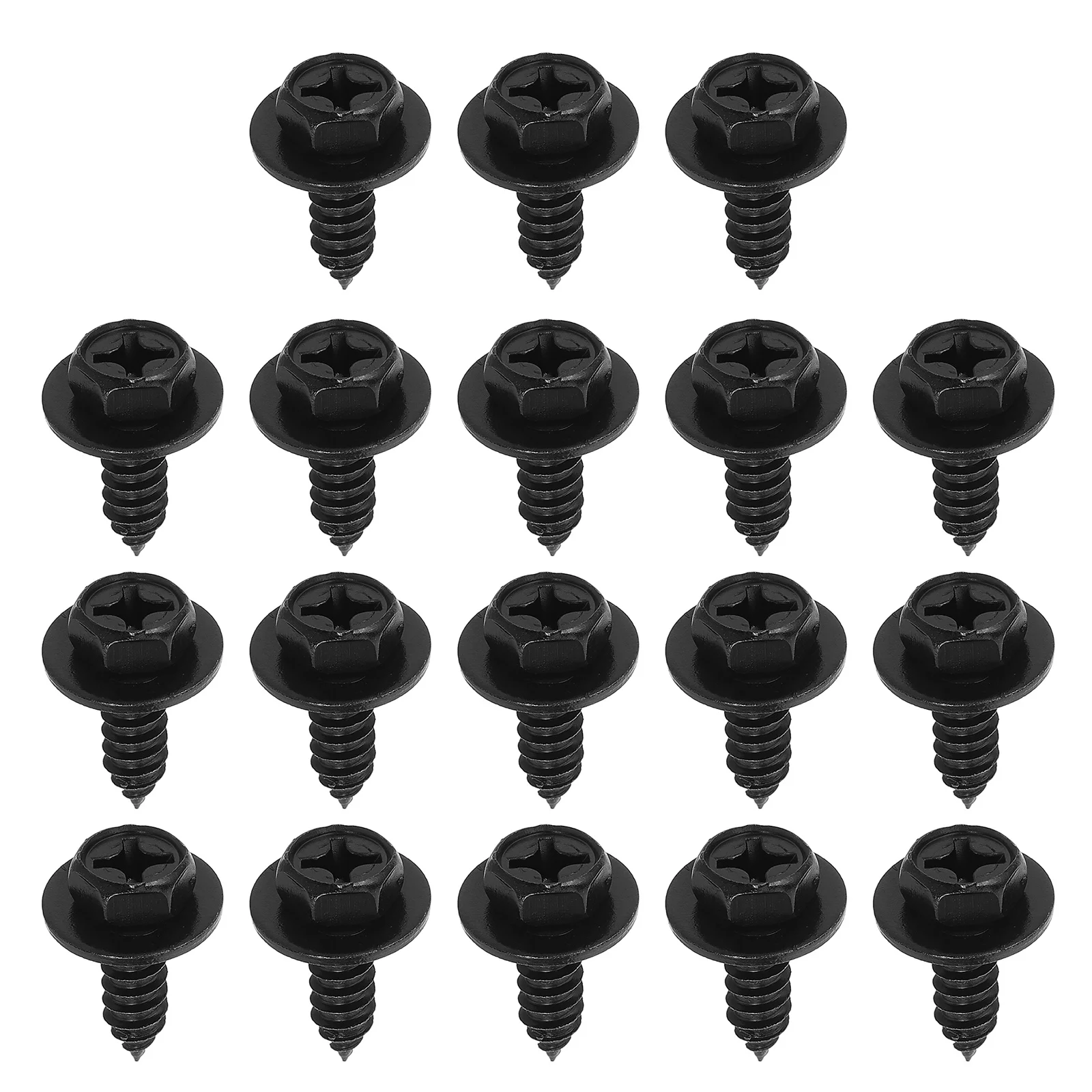 

50Pcs Metal Hexagonal Head Splash Shield Mud Guard Screw Easy Install Rustproof Universal License Car Screws Car Plate Screws