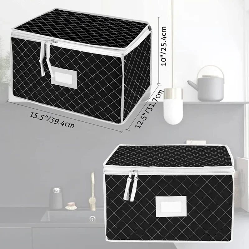 Stemware Storage Cases, Wine Glass Holder, Champagne Wine Glass Storage Box with Dividers, Glassware Storage Containers