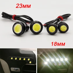 23/18 MM Car Eagle Eye DRL Led Daytime Running Light bulb Car Fog DRL LED 12V Backup Reversing Parking Signal Automobiles Lamps