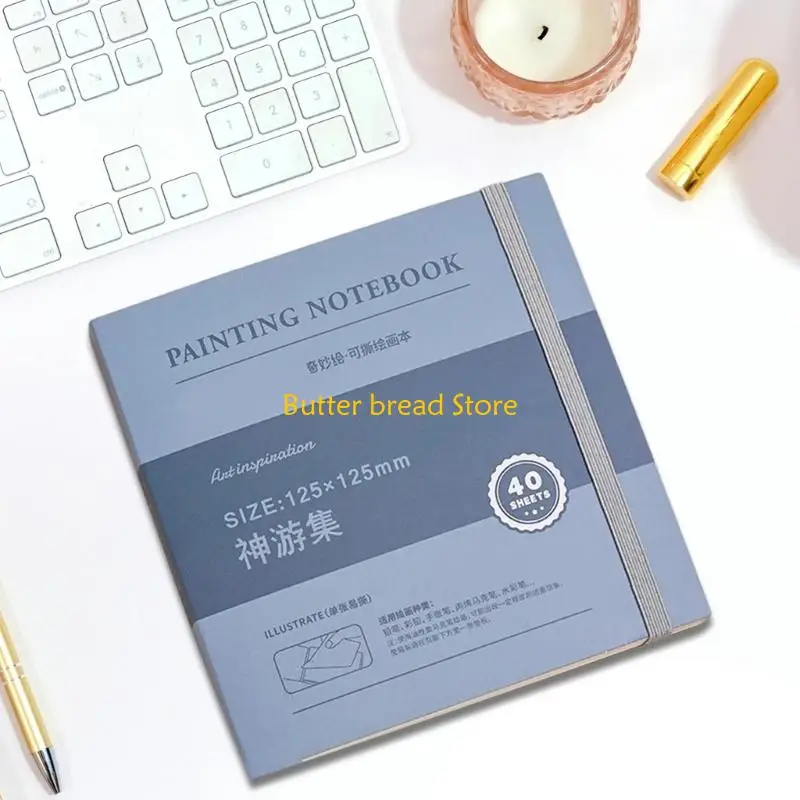 W89C Buku Catatan Gambar Mudah Robek Buku Catatan Air Buku Mudah Robek Perlengkapan Seni Buku Gambar Kecil