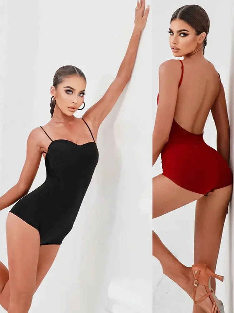 

ZYMdancestyle Latest Latin Dance Top Wear Sexy Dance Daily Practice Leotard Everyday Dance Wear with Bra ZYM The Bodysuit #2212