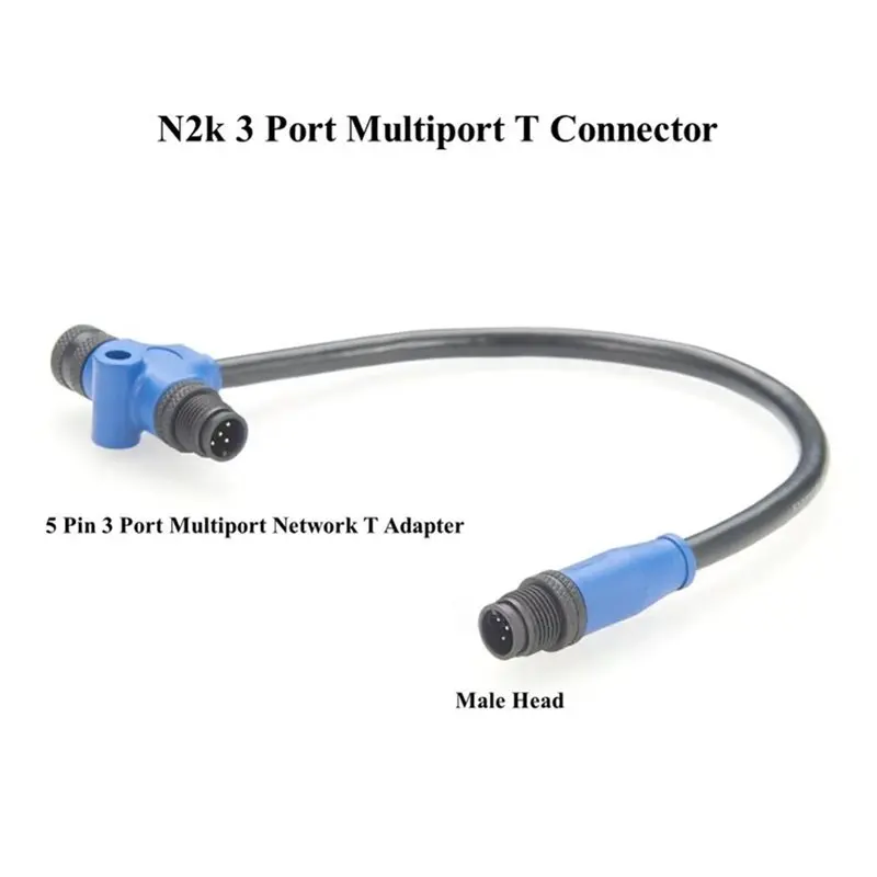 Backbone Drop Tee Splitter Cord NMEA 2000 N2k Marine T Connector Cable IP67 5 Pin Male To Female For Garmin