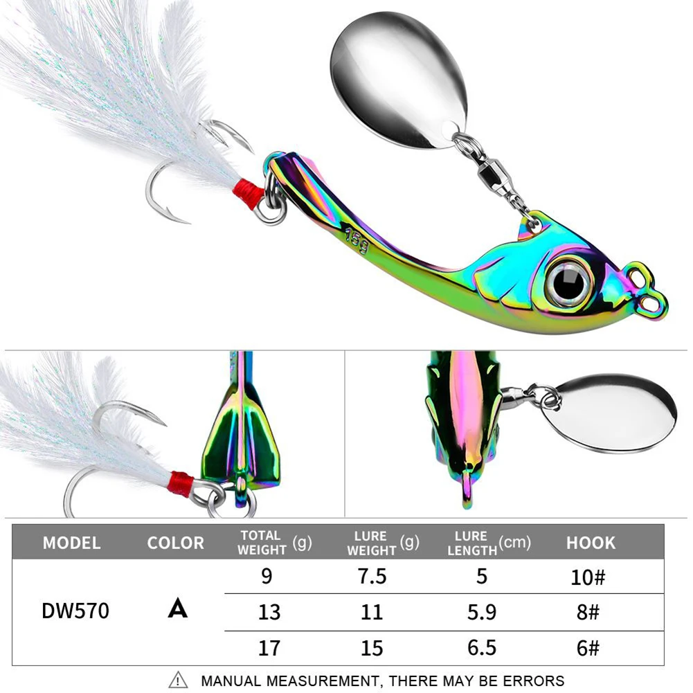 Metal Bait Hook Fishing Lure Bait Wide Application Ideal Choices For Fishing Enthusiasts 5cm/5.9cm/6.5cm Bright Color