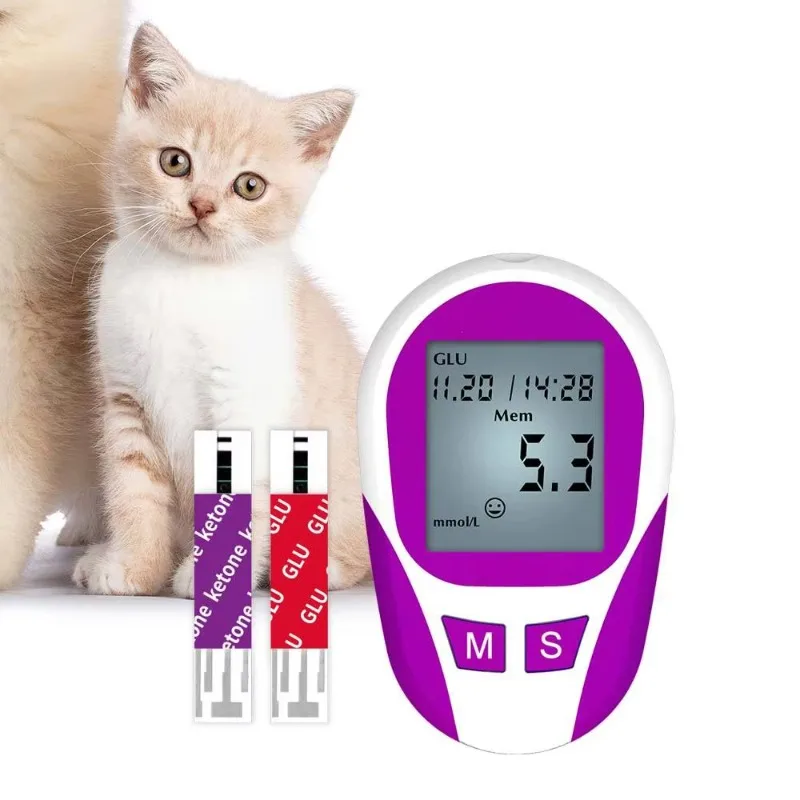 Blood Glucose Meter Test Strip Detector At Home Animals Devices Machie Animal Glucometer Products