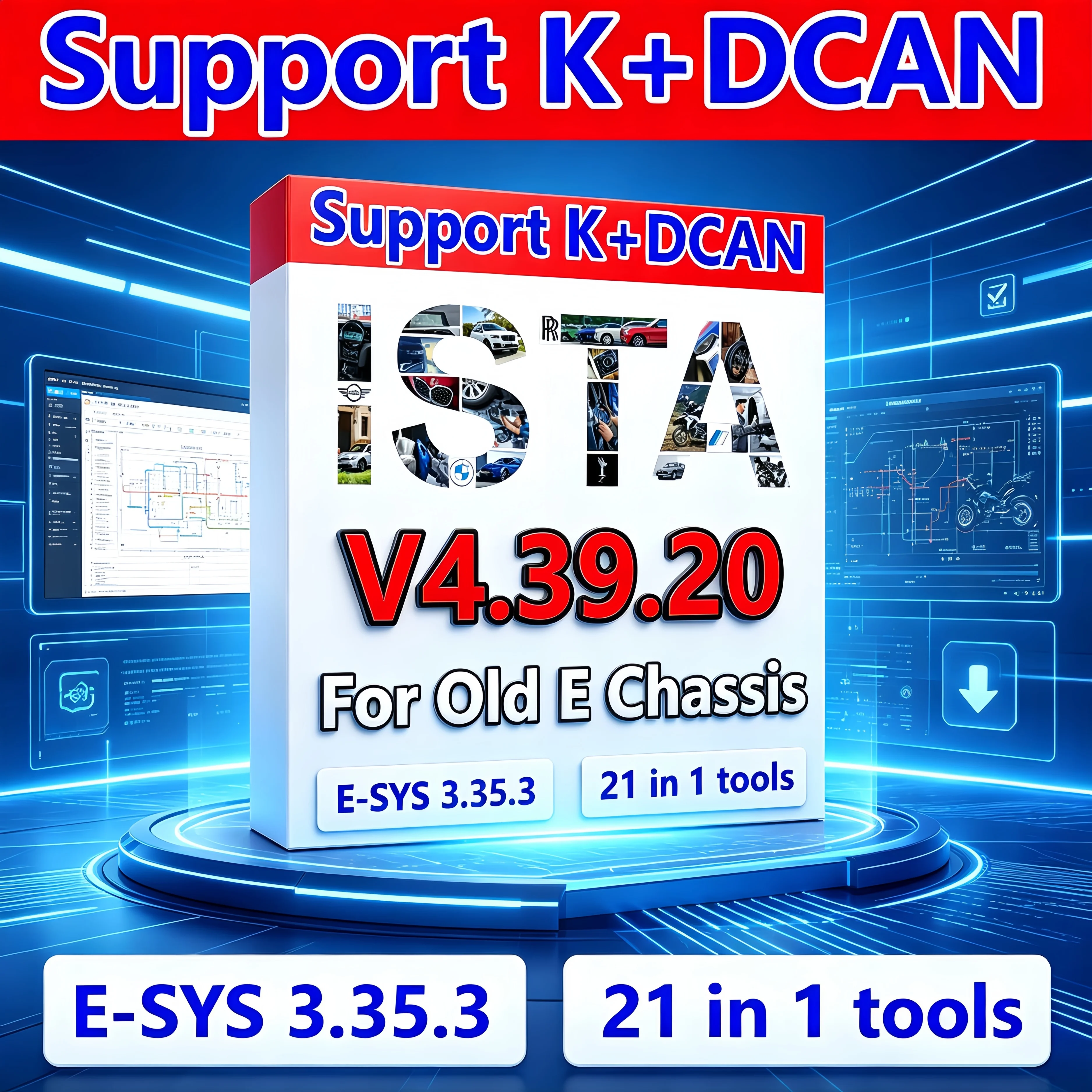 Image of 2026 ISTA 4.39.20 Vollständige Datenbank 22in1 Diagnose-Codierung | ENET INPA K+DCAN ICOM Next, alte E-Serie E-SYS 3.35.3 Verkabelungsdiagnose