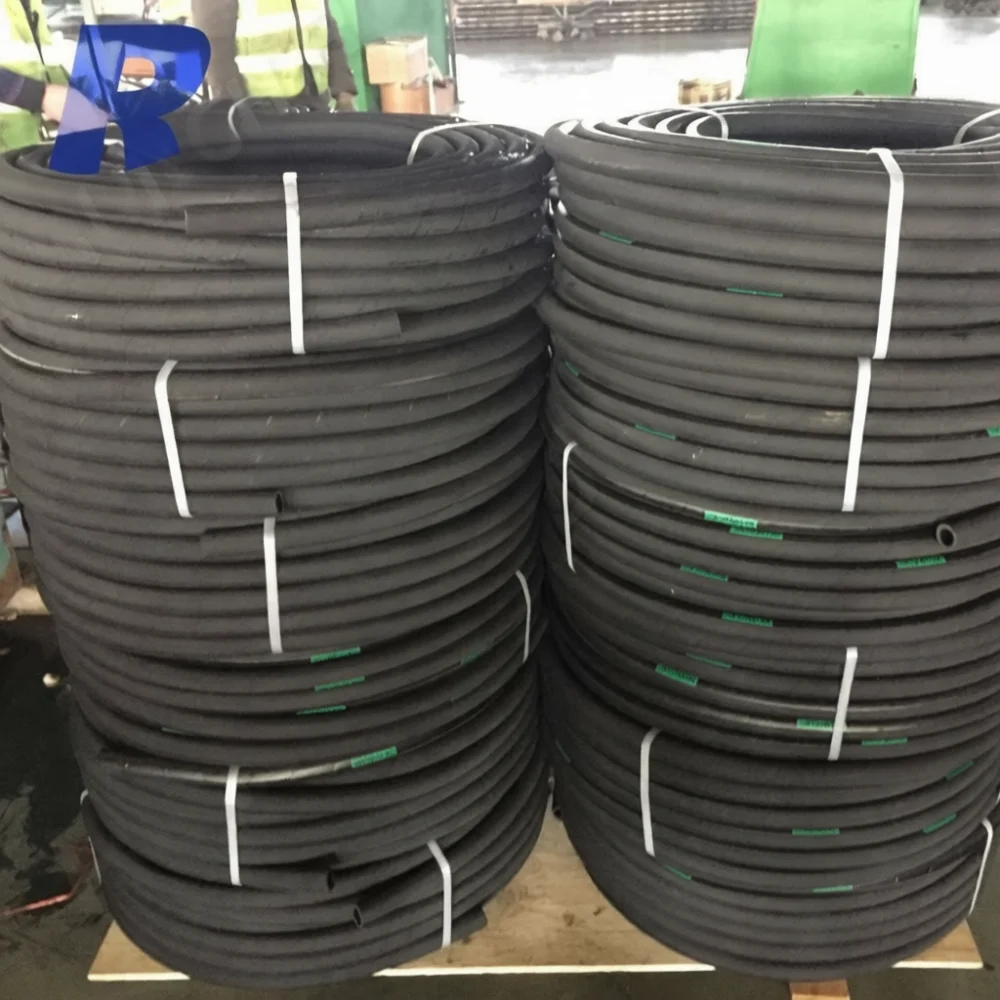 Pressure Resistant Rubber Air Hose Textile Reinforced Pneumatic Compressor Tube Smooth Industrial Grade Hose Pipe
