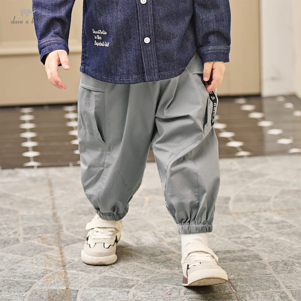 

Dave Bella Pants For Boys Spring Summer Children Cotton Trousers Elastic Waist Fashion Outdoor Outerwear Kids Clothing DB1260149