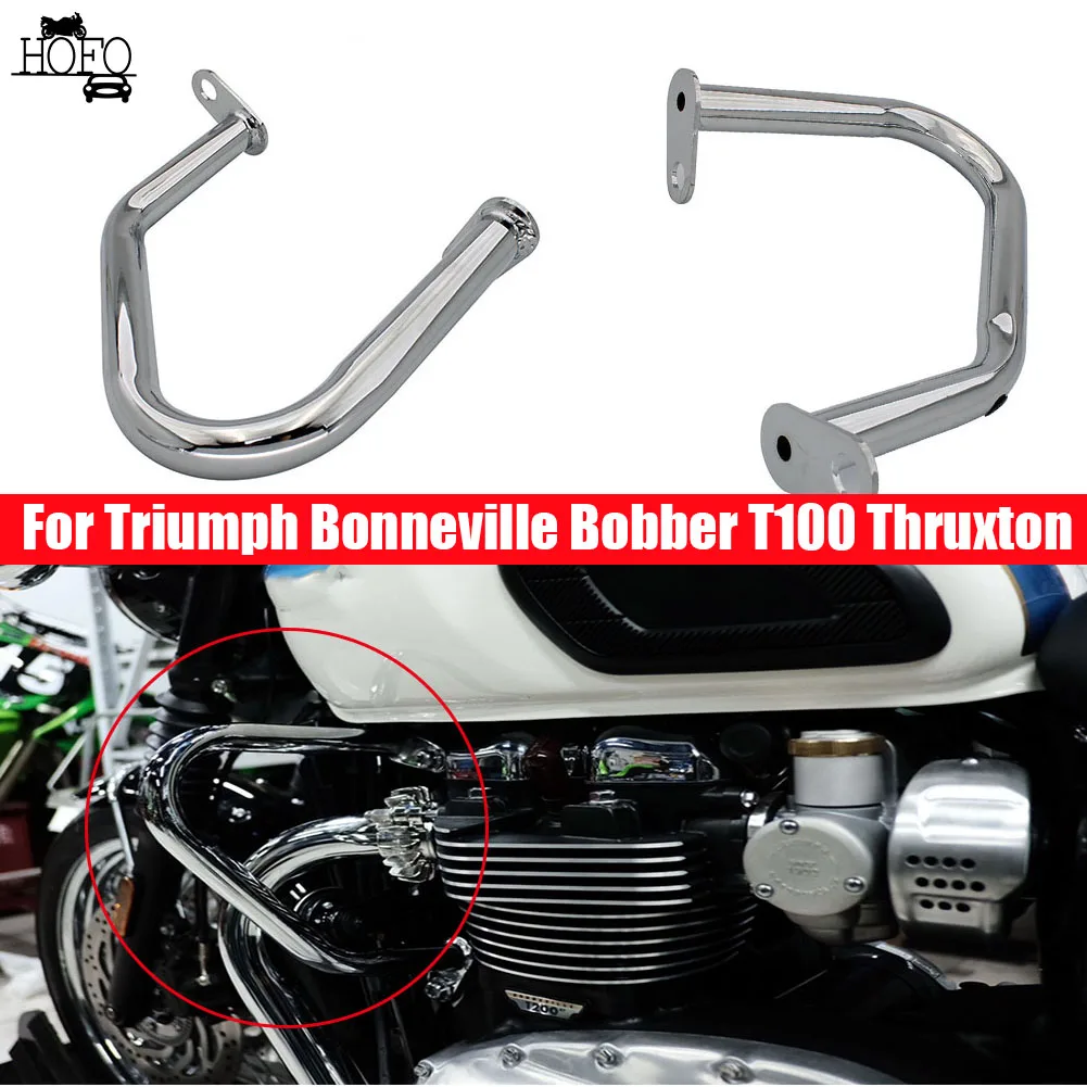 

Engine Guard Crash Bar Bumper Protector Street Cup Twin Speedmaster For Triumph Bonneville Bobber T100 Thruxton