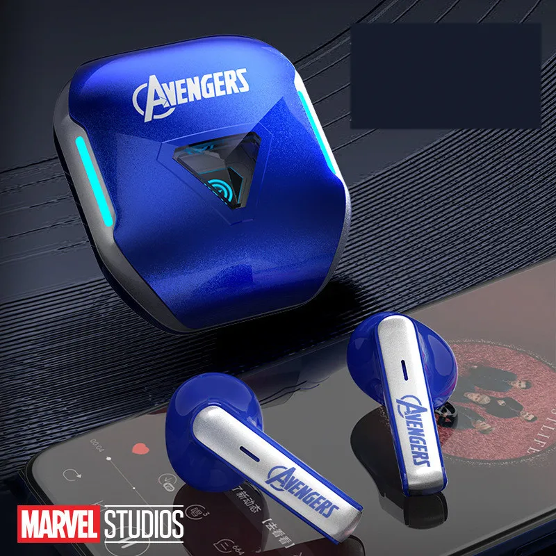 Marvel Bluetooth Earphones Iron Man Captain America Black Panther TWS Gaming Earbuds HIFI Surround Sound Gamer Earphones Toys