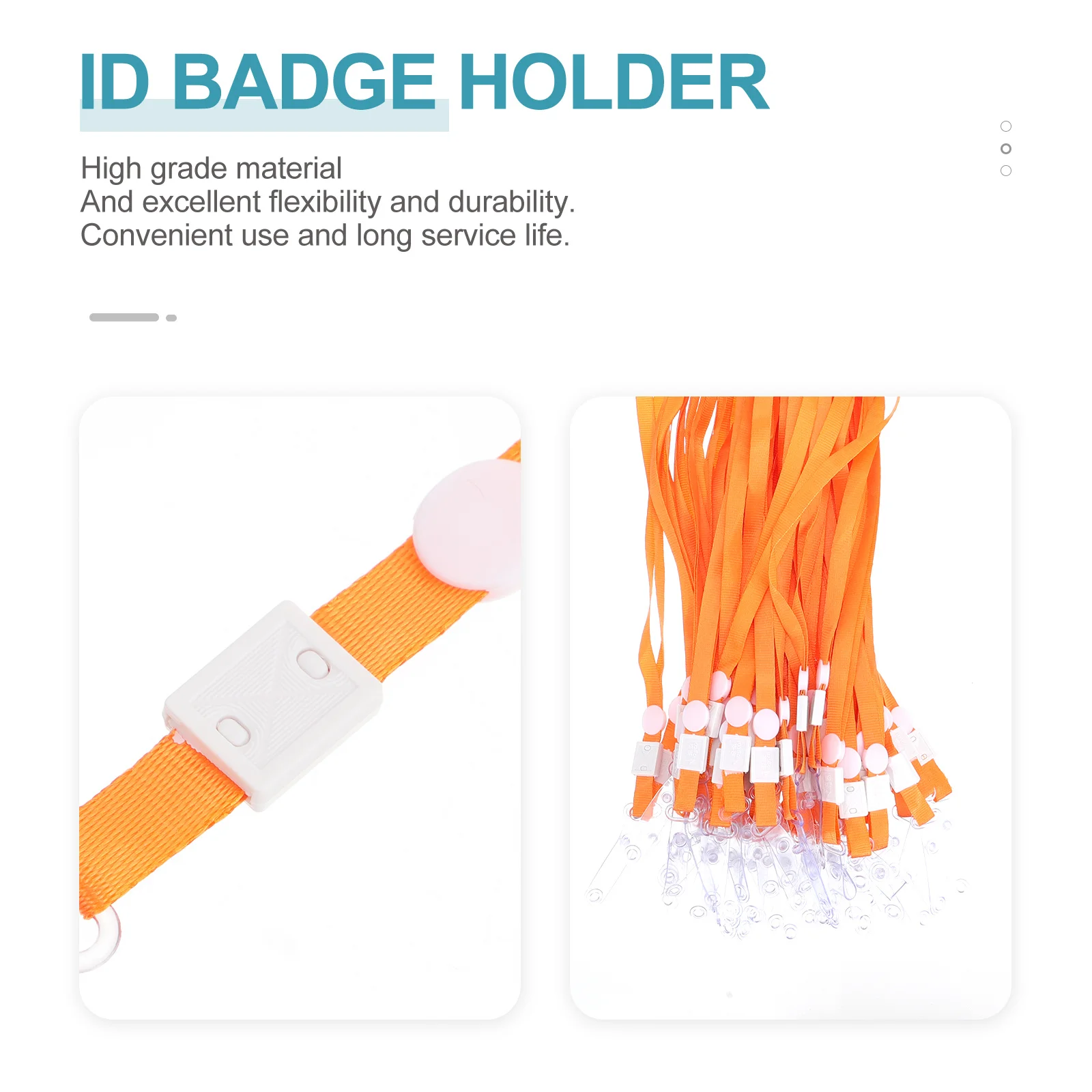 

50Pcs Lanyard for Cards Sleeve Reliable Soft Neck Strap Easy Carry for License Work Cards Student Nurse Name Tags Office Use