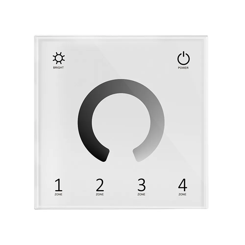 2.4G Rf Dimmer Paneel Afstandsbediening Led Strip Controller Touch Glas Draadloze Dmx512 Master Voor Single/Dual Color/Rgb/Rgbw Ledstrip