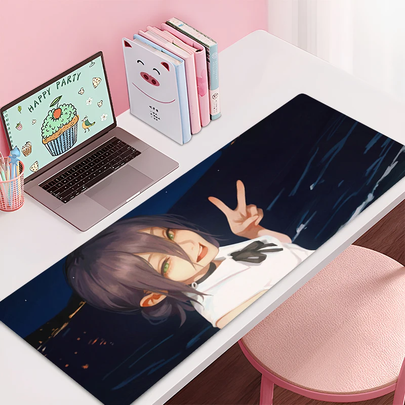 Mousepad Large Chainsaw Man Reze Gaming Keyboard Gamer Mouse Pad on The Table Desk Mat coaster Anime PC carpet Anime Mouse Mats